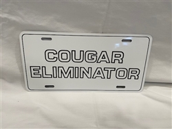 MERCURY COUGAR ELIMINATOR LICENSE PLATE