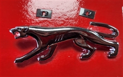 '67-'69 RH Headlight Door Chrome Running Cat