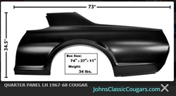 1967-1968 Mercury Cougar Quarter Panel
