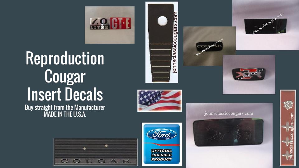 Mercury Cougar Background Insert Decals